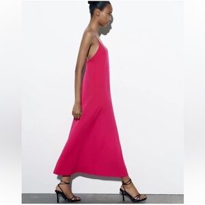 Zara Vibrant Pink Maxi Dress